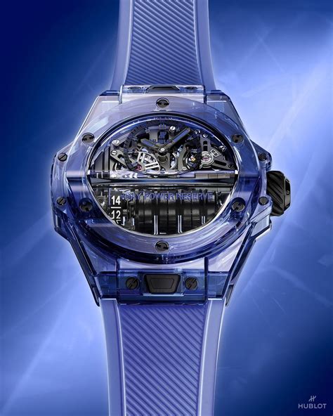 hublot spirit of big bang sapphire|Hublot blue sapphire watch.